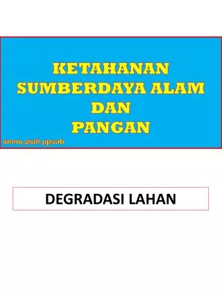 degradasi lahan
