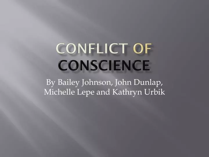 conflict of conscience