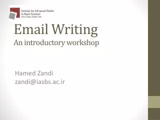 Email Writing