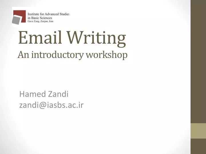 email writing