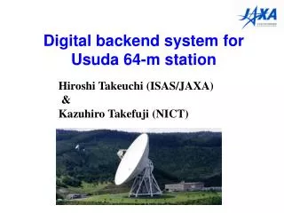 Digital backend system for Usuda 64-m station