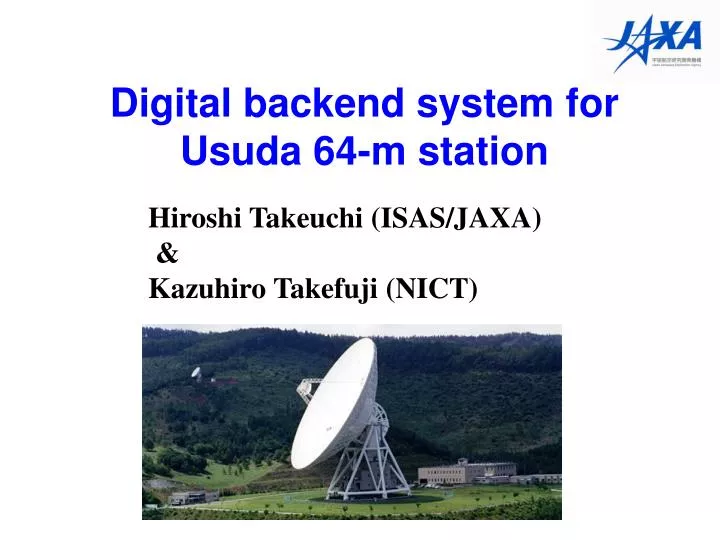 digital backend system for usuda 64 m station