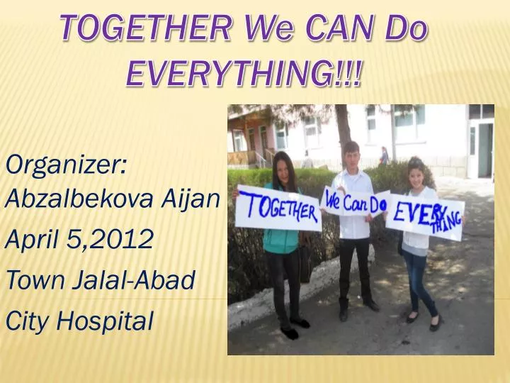 organizer abzalbekova aijan april 5 2012 town jalal abad city hospital