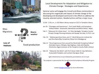 Local Development for Adaptation and Mitigation to Climate Change: Strategies and Experiences