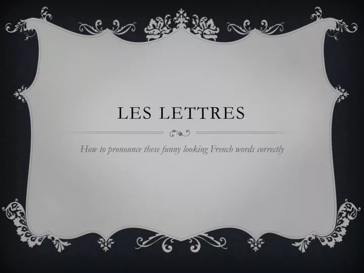 les lettres