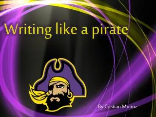 Writing like a pirate