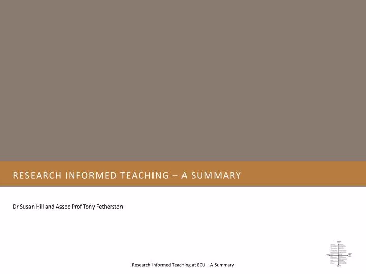 research informed teaching a summary