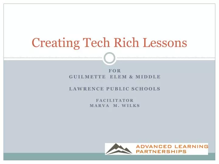 creating tech rich lessons