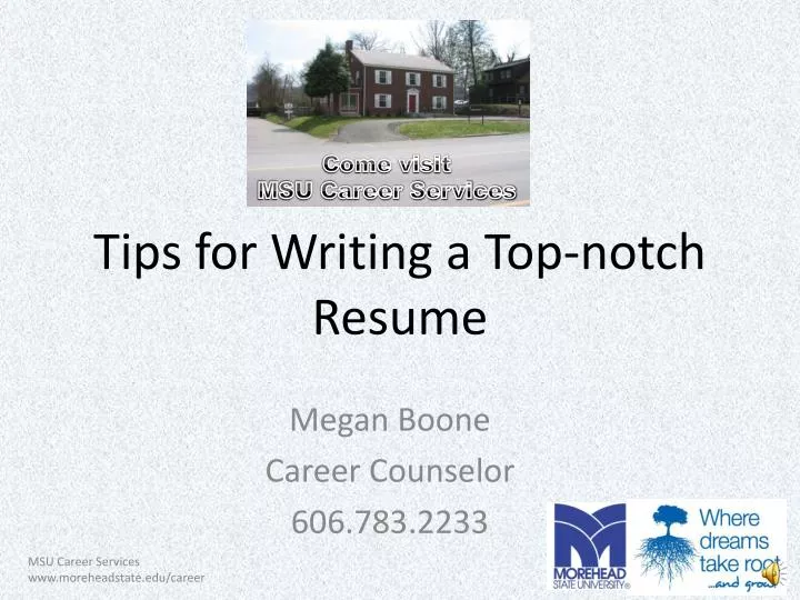 tips for writing a top notch resume