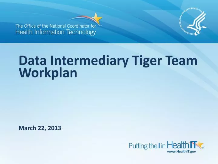 data intermediary tiger team workplan