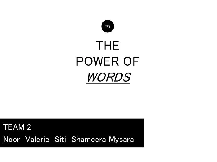 the power of words