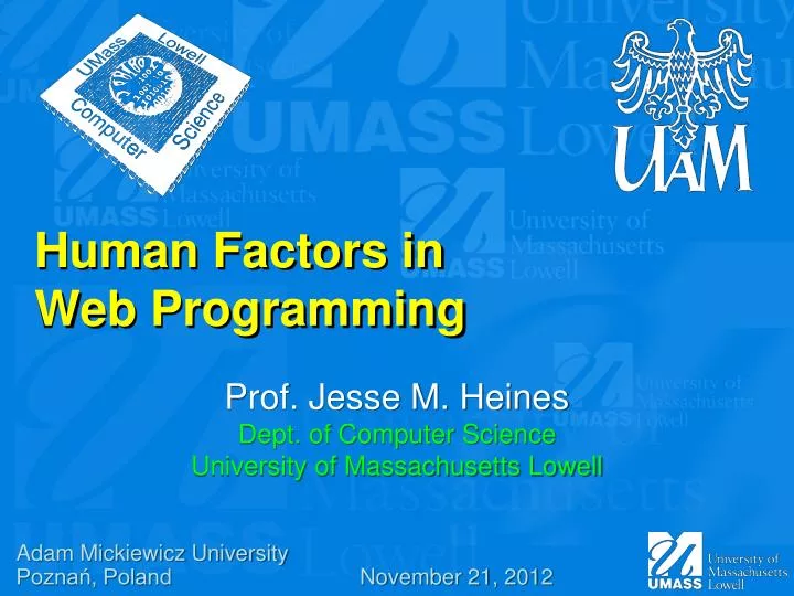 human factors in web programming