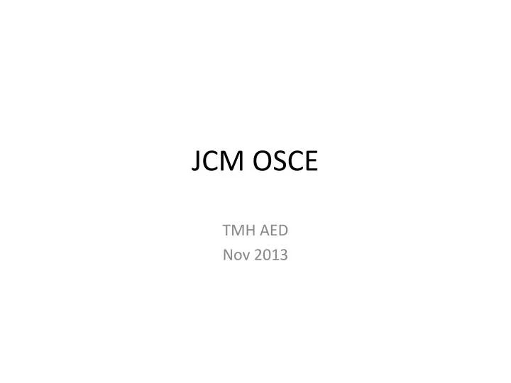 jcm osce