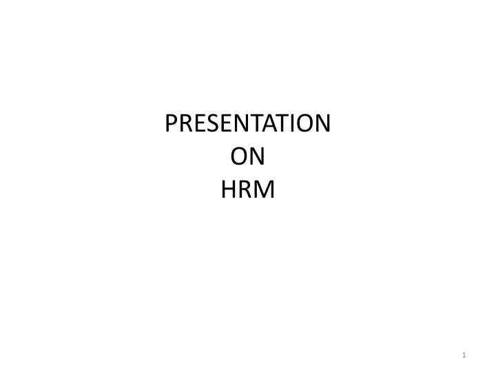 presentation on hrm