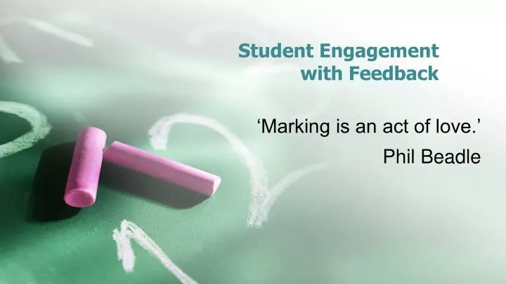 student engagement with feedback