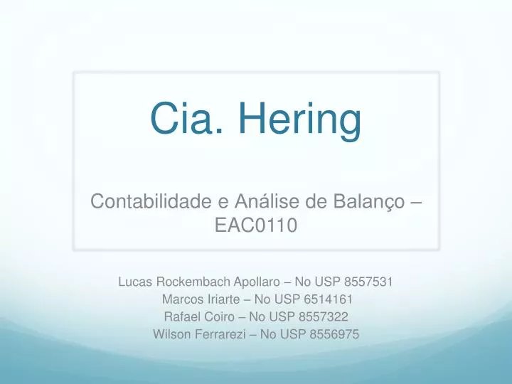 cia hering