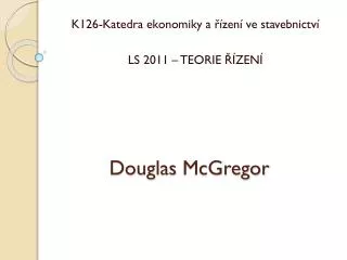 douglas mcgregor