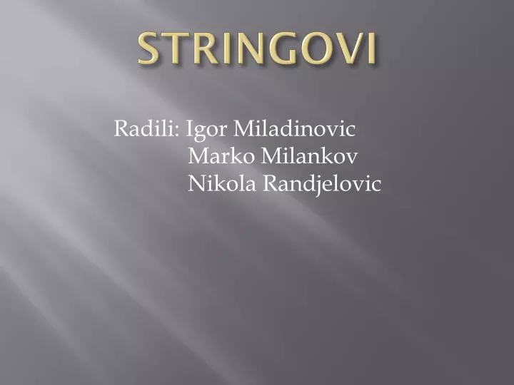 stringovi