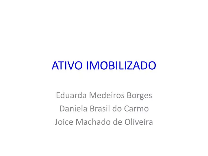 ativo imobilizado