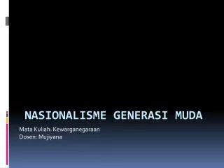 mata kuliah kewarganegaraan dosen muji y ana