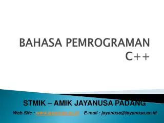 bahasa pemrograman c