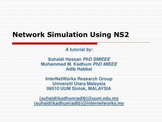 Network Simulation Using NS2