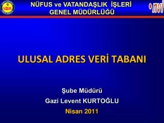 ulusal adres ver tabani