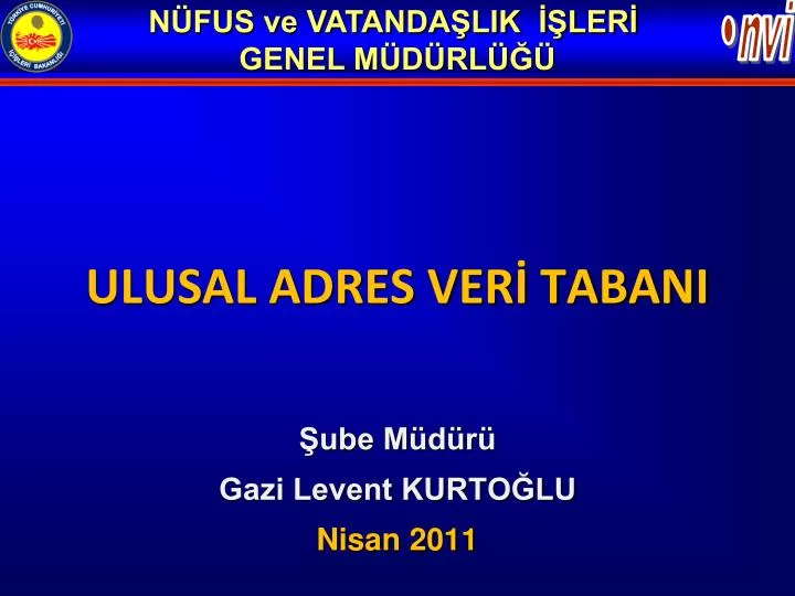 ulusal adres ver tabani