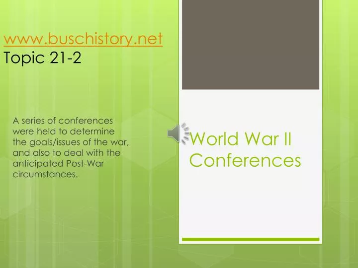 world war ii conferences