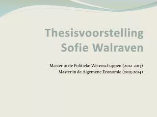 thesisvoorstelling sofie walraven