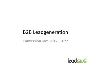 b2b leadgeneration