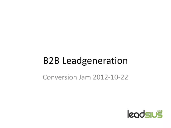b2b leadgeneration