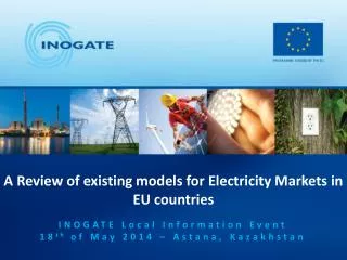 A Review of existing models for Electricity Markets in EU countries