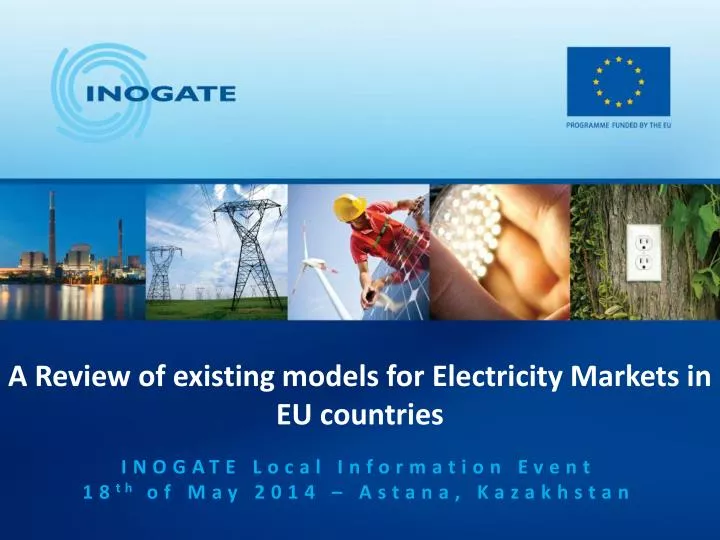 a review of existing models for electricity markets in eu countries