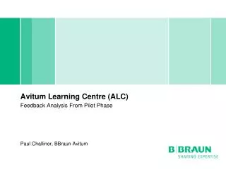 Avitum Learning Centre (ALC) Feedback Analysis From Pilot Phase