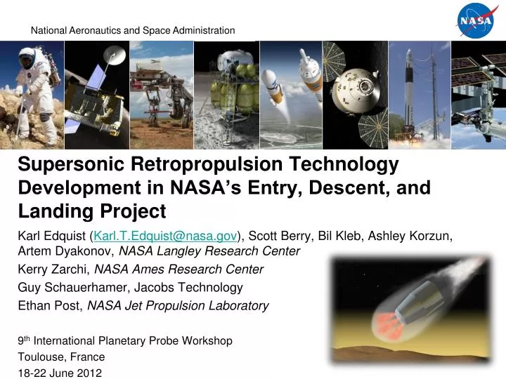 supersonic retropropulsion technology development in nasa s entry descent and landing project