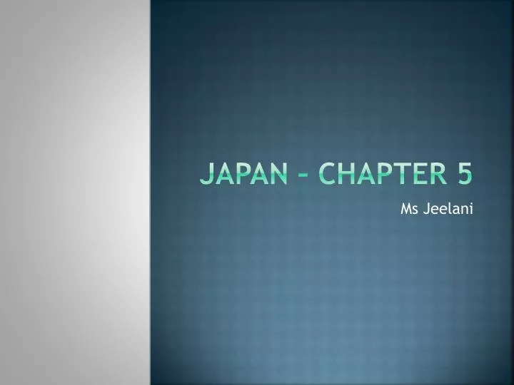 japan chapter 5