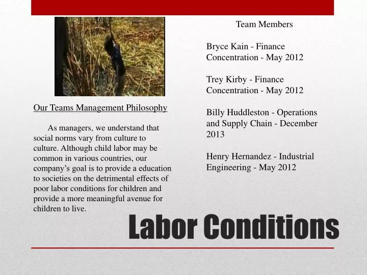 labor conditions