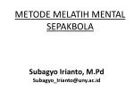 METODE MELATIH MENTAL SEPAKBOLA - slide 1