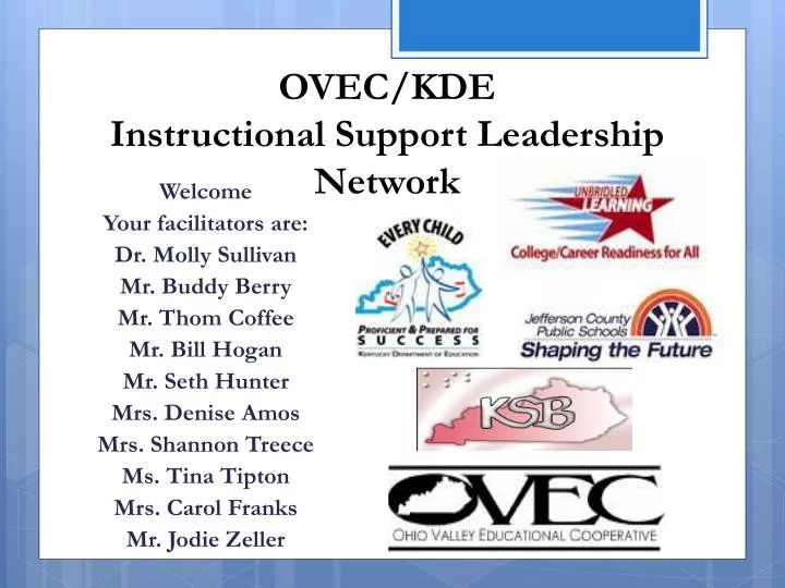 ovec kde instructional support leadership network