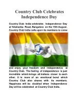Country Club Celebrates Independence Day