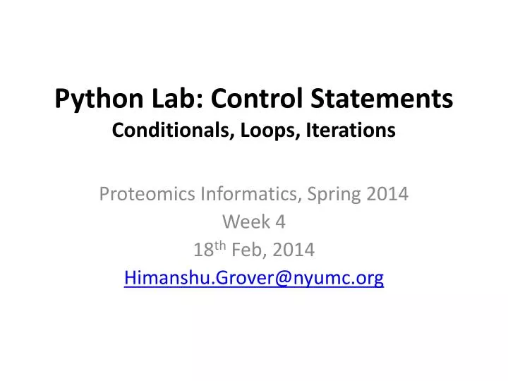 python lab control statements conditionals loops iterations