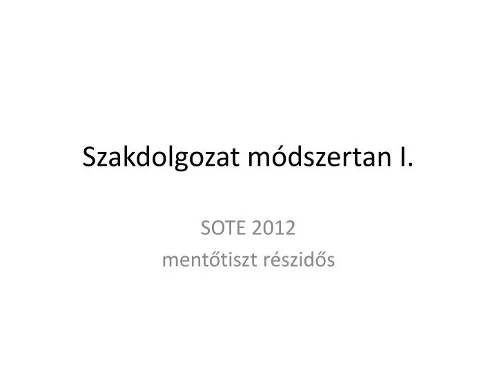 szakdolgozat m dszertan i