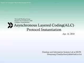 asynchronous layered coding alc protocol instantiation