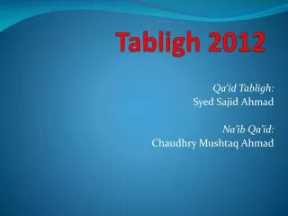 Tabligh 2012