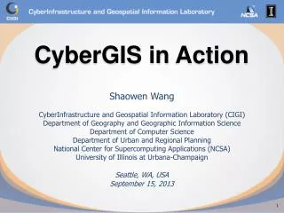 CyberGIS in Action