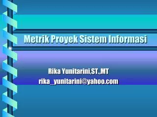 metrik proyek sistem informasi