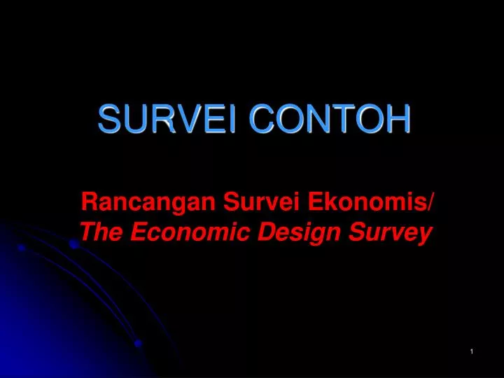 survei contoh rancangan survei ekonomis the economic design survey