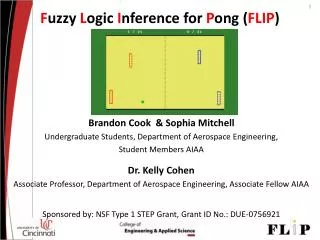 F uzzy L ogic I nference for P ong ( FLIP )
