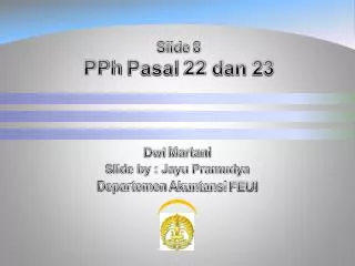 slide 8 pph pasal 22 dan 23